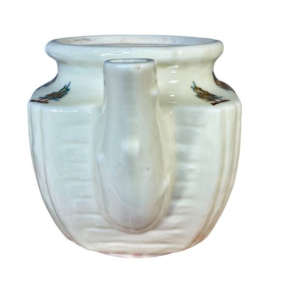 Porcelier Vitreous China Vintage Tea Pot Rustic Design Stamped on Bottom No Lid - Picture 4 of 7